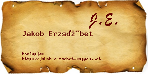 Jakob Erzsébet névjegykártya