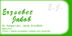 erzsebet jakob business card
