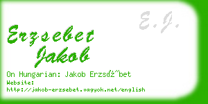 erzsebet jakob business card